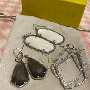 EUC Kendra Scott 3 pairs of earrings lot